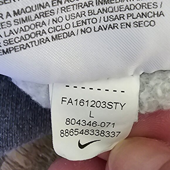 Nike Dark Gray Hooded Sweatshirt Size Large - Picture 8 of 8